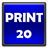 Устройство осуществляет принтерную печать со скоростью 20 стр/мин