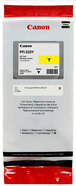 Чернильный картридж PFI-320 Yellow (300 мл для ТМ-серии)