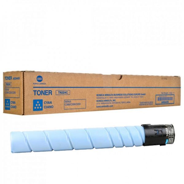 Тонер TN-324C (cyan) Konica Minolta bizhub C258, синий, ресурс 26 000 стр. (A8DA450)