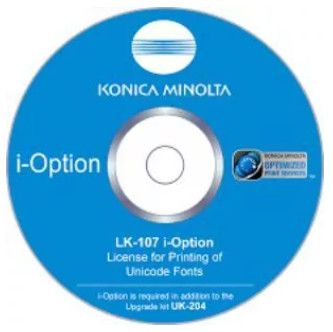 Konica Minolta поддержка Unicode Fonts LK-107